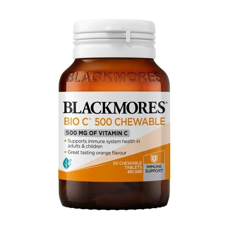 [Expiry: 03/2027] Blackmores Bio C 500mg 50 Chewable Vitamin C Tablets