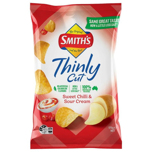 [CLEARANCE Expiry: 04/10/26] Smith's Thinly Cut Sweet Chilli & Sour Cream Potato Chips 175g