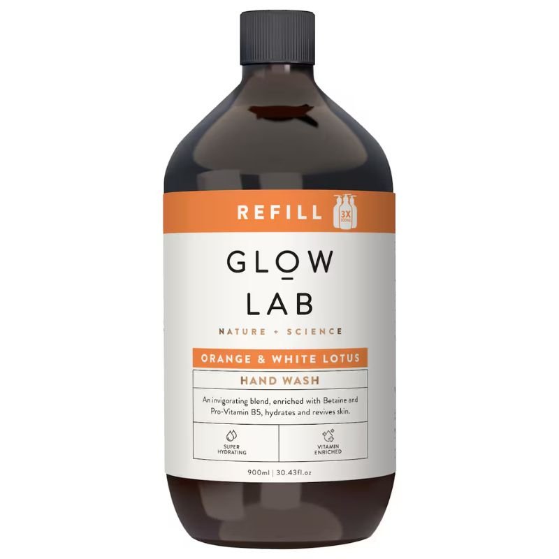 [Expiry: 01/2028] Glow Lab Hand Wash Refill Orange & White Lotus 900mL