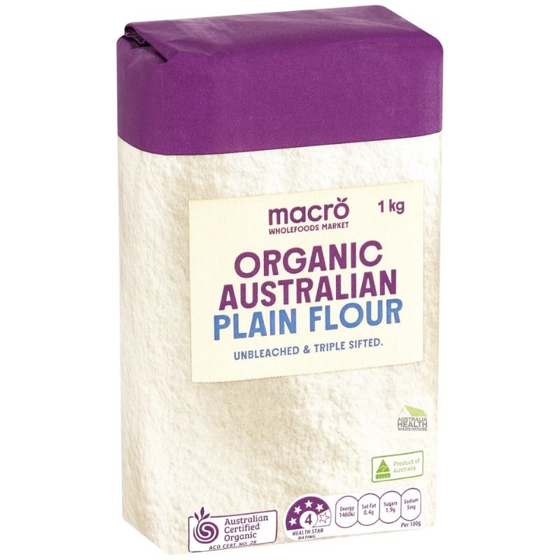 [CLEARANCE Expiry Date: 09/06/2026] Woolworths Macro Organic Australian Plain Flour 1kg
