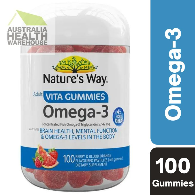 [Expiry: 06/2027] Nature’s Way Adult Vita Gummies Omega-3 100 Gummies
