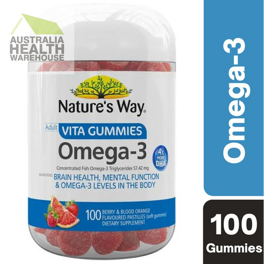 [Expiry: 06/2027] Nature’s Way Adult Vita Gummies Omega-3 100 Gummies