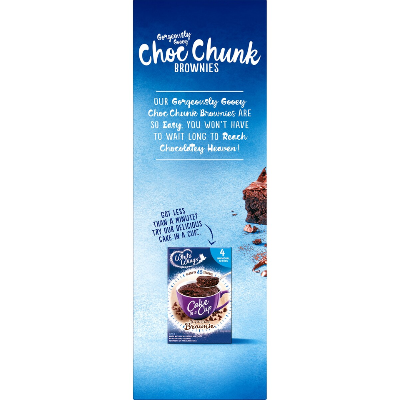 [Expiry Date: 04/08/2027] White Wings Choc Chunk Brownies Mix 475g