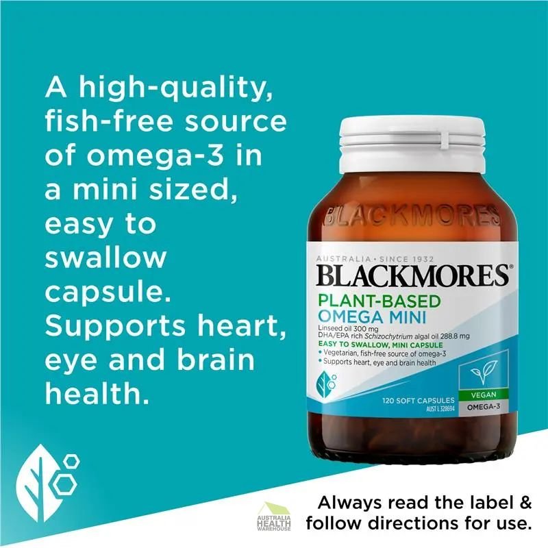 [Expiry: 10/05/2027] Blackmores Plant-Based Omega Mini 120 Capsules