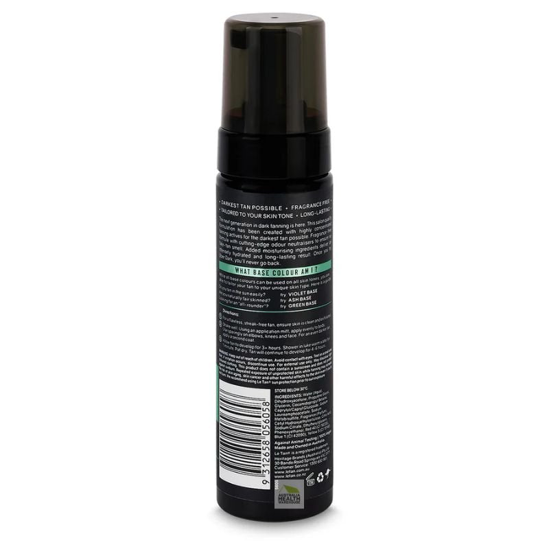 Le Tan Uber Dark Tanning Foam Green Base 200mL