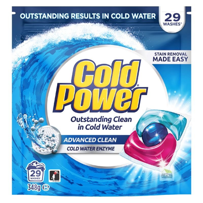 Cold Clean Plus Cold Power Advance Clean 29 Laundry Capsules – Australia Health Warehouse