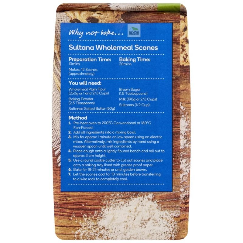 [Expiry Date: 22/09/2026] Woolworths Wholemeal Plain Flour 1kg
