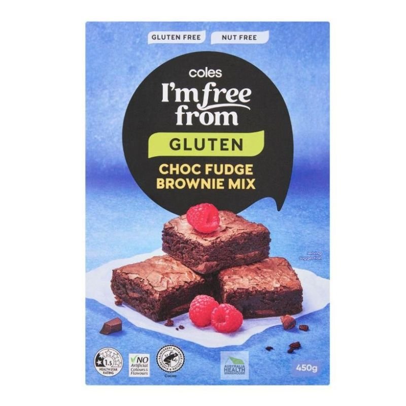 [Expiry: 21/10/2026] Coles I'm free from Gluten Choc Fudge Brownie Mix 450g