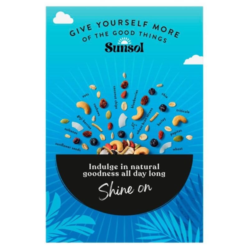 [Expiry Date: 15/01/2027] Sunsol Natural Muesli Blueberry Goji Berries Coconut & Chia 500g