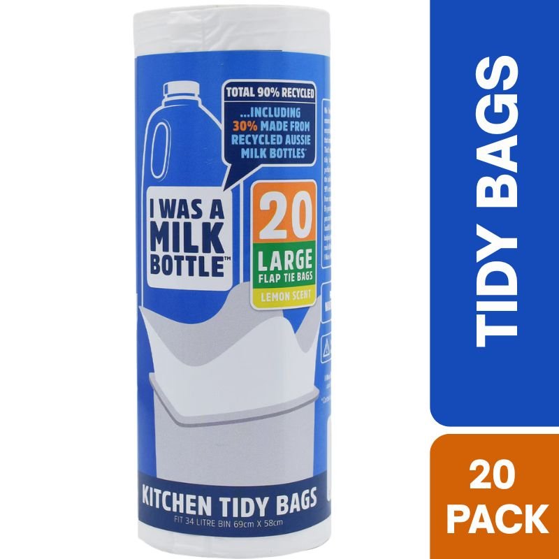 I Was A Milk Bottle Kitchen Tidy Bag Large Lemon Scented 20 Pack