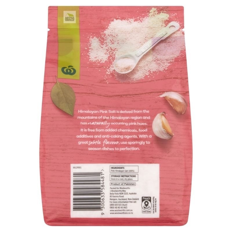 Woolworths Himalayan Pink Fine Table Salt 1kg