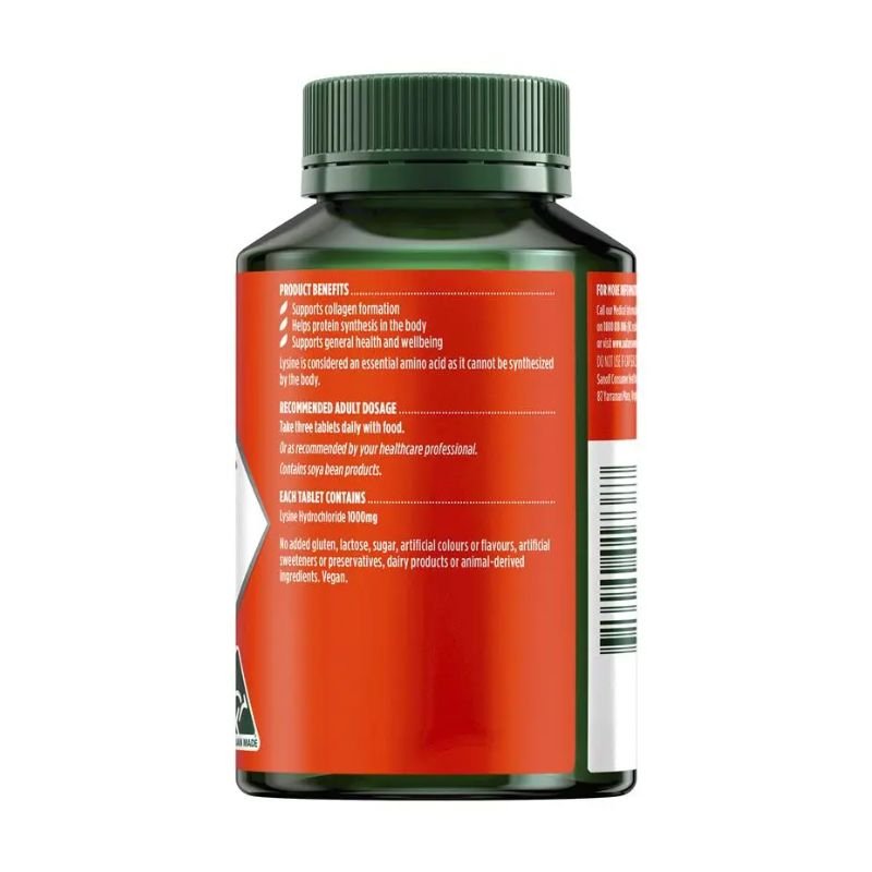 [Expiry: 02/2029] Nature's Own Lysine 100 Tablets