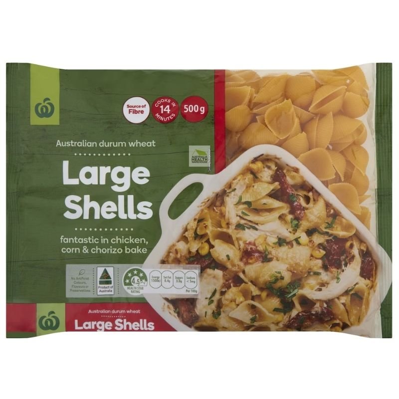 Woolworths Large Pasta Shells 500g