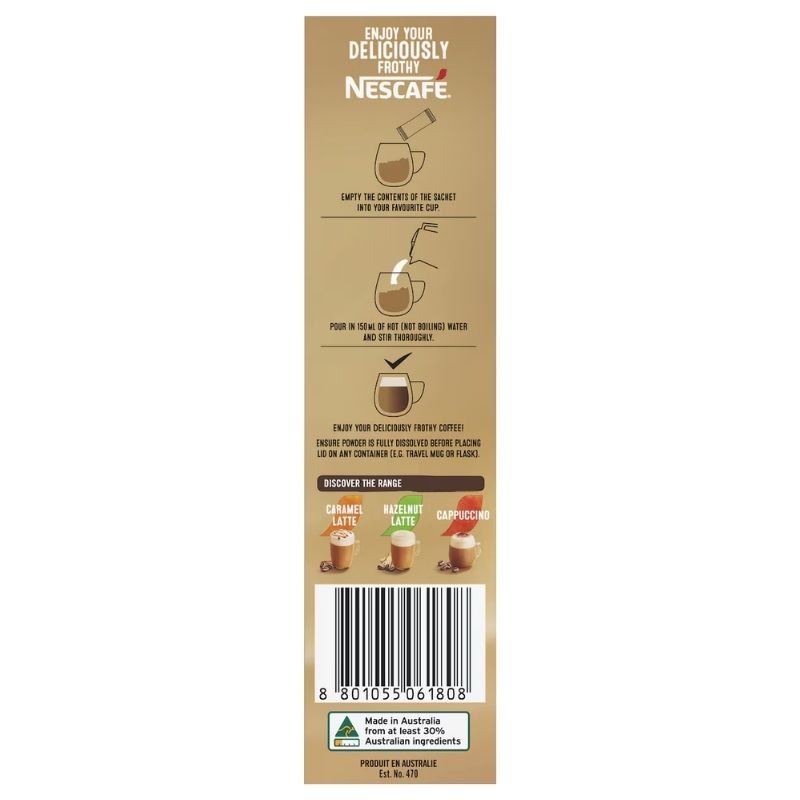 [Expiry Date: 06/2027] Nescafe Vanilla Latte Coffee Sachets 10 Pack