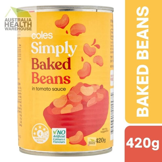 [Expiry Date: 28/10/2026] Coles Simply Baked Beans in Tomato Sauce 420g