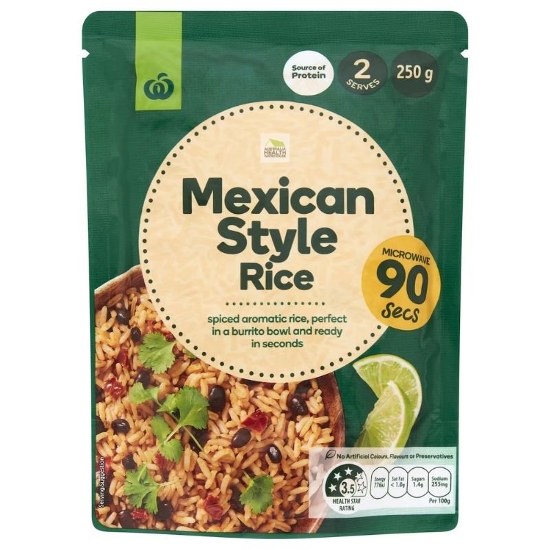 [CLEARANCE Expiry Date: 24/07/2026] Woolworths Mexican Style Rice 250g