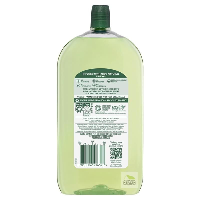 Palmolive Antibacterial Lime Hand Wash Soap Refill 1 Litre