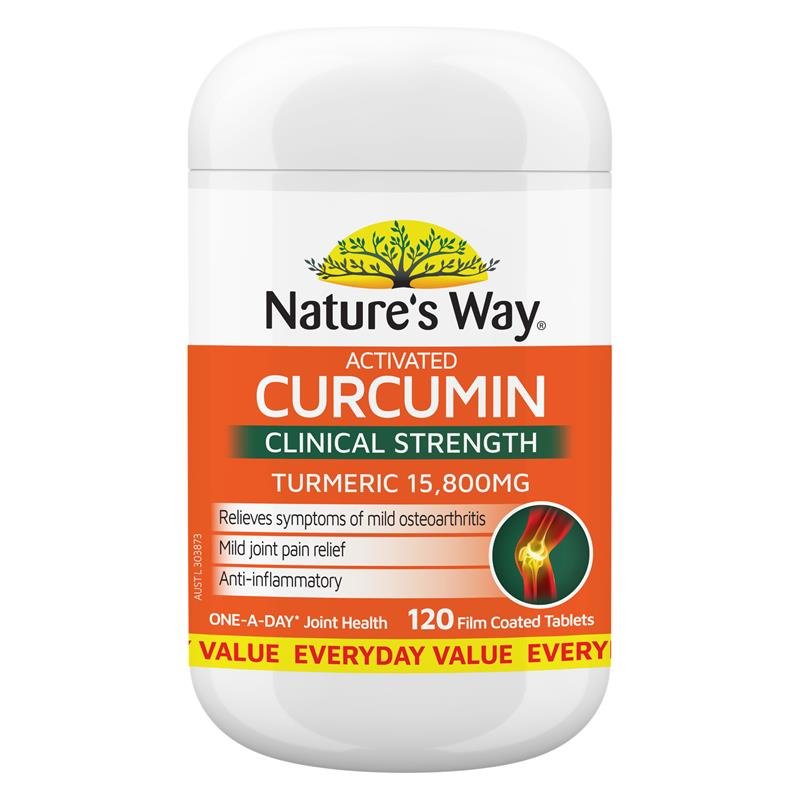 [Expiry: 03/2027] Nature's Way Curcumin Turmeric Concentrate One-A-Day 120 Tablets