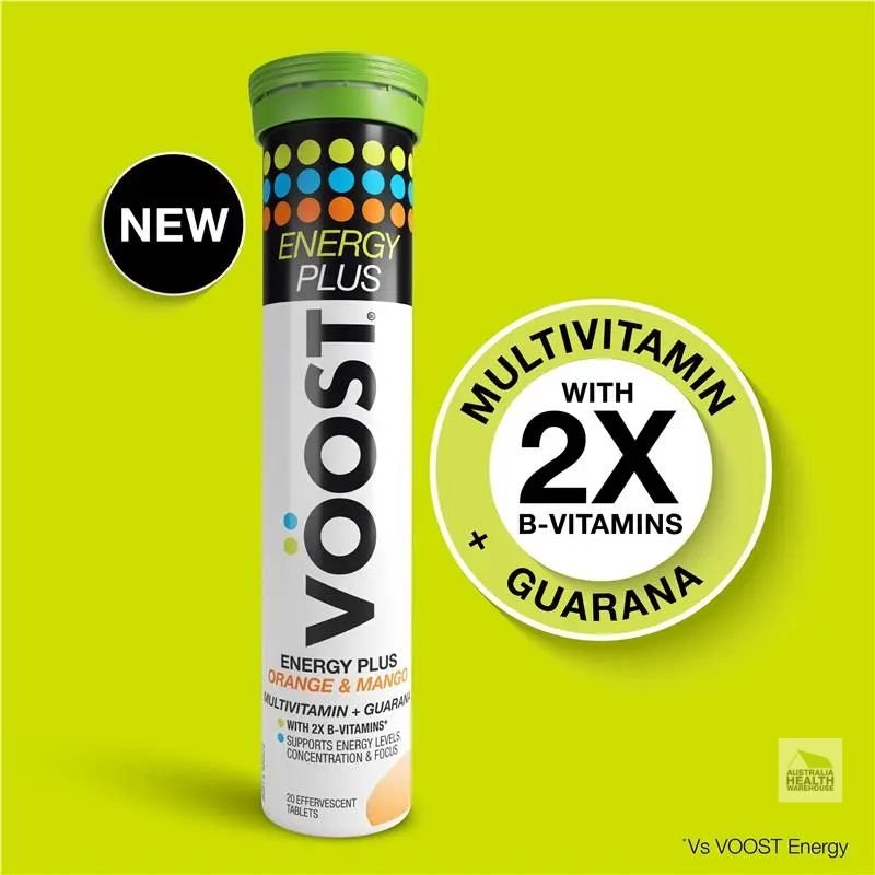 [Expiry: 07/2027] Voost Energy Plus Orange & Mango Effervescent 60 Tablets