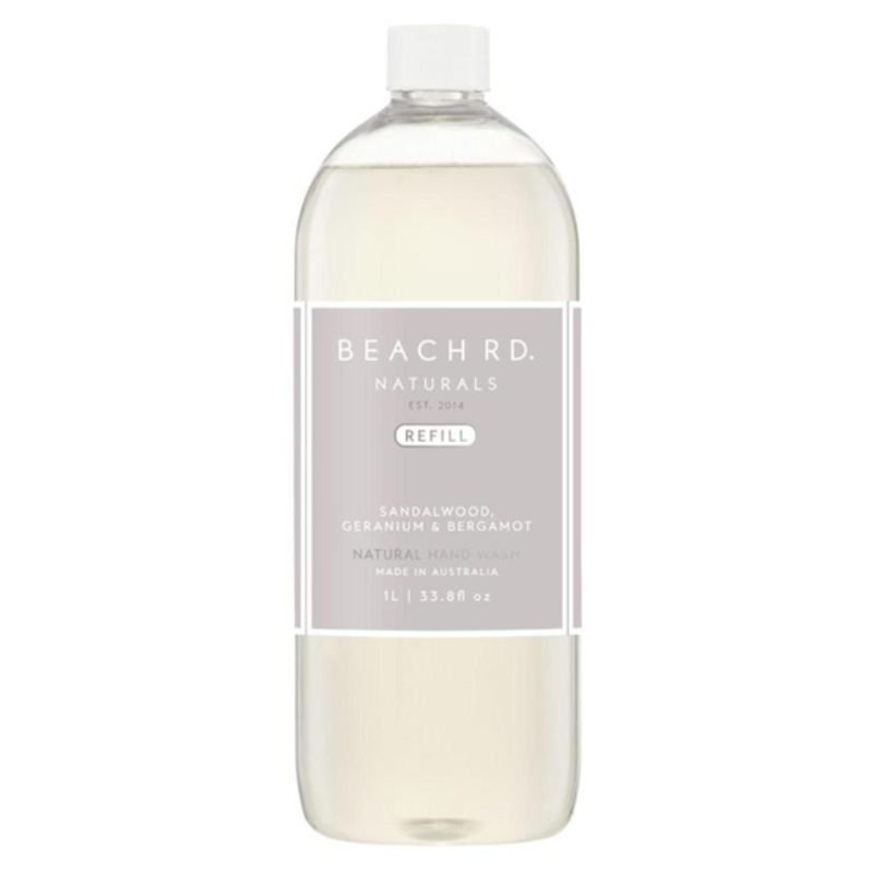 Beach Rd. Naturals Sandalwood, Geranium & Bergamot Hand Wash 1 Litre Refill
