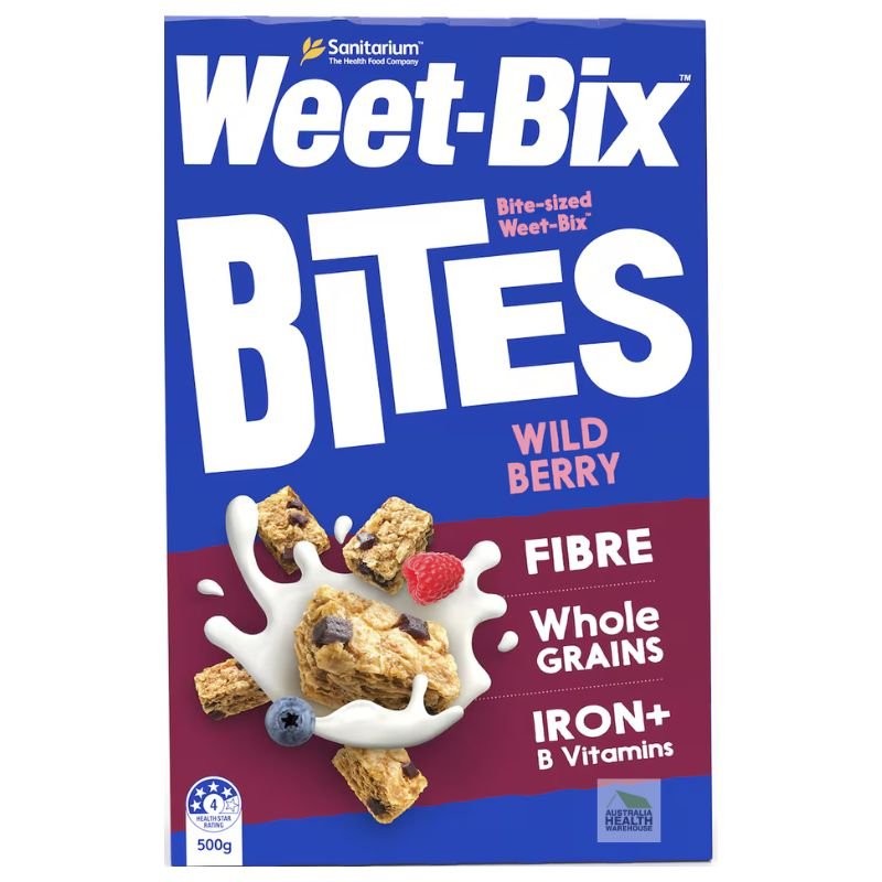 [Expiry: 21/08/2025] Sanitarium Weet-Bix Bites Wild Berry Breakfast Cereal 500g