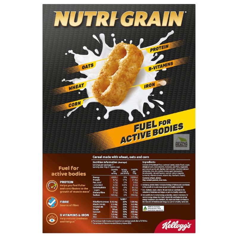 [Expiry: 23/09/2026] Kellogg's Nutri Grain Breakfast Cereal 290g