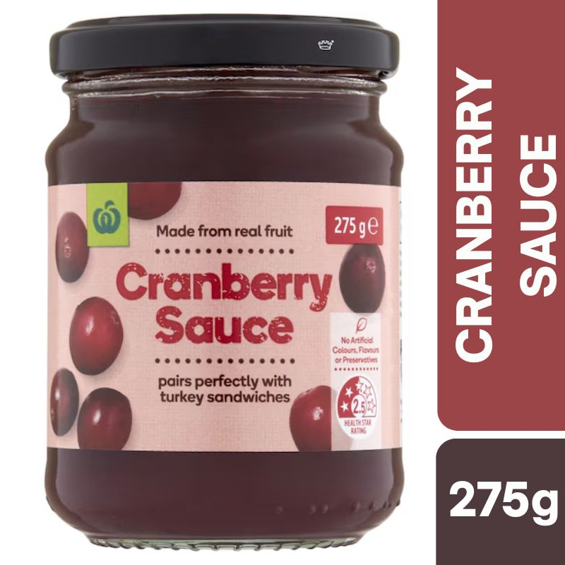 [Expiry: 14/05/2027] Woolworths Cranberry Sauce 275g |Oz Mart