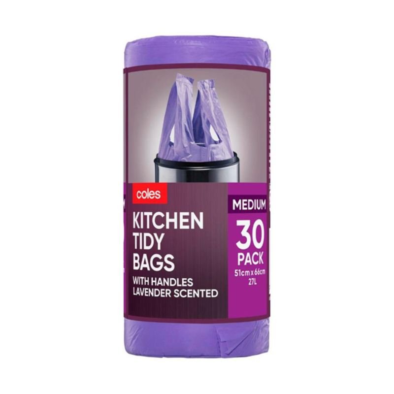 Coles Kitchen Tidy Bags Lavender Scented Medium 30 Pack