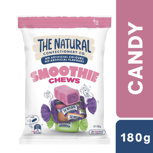 [Expiry Date:  16/04/2027] The Natural Confectionery Co. Smoothie Chews Lollies 180g