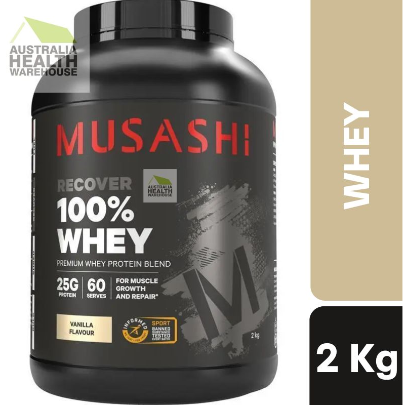 [Expiry: 16/06/2027]  Musashi 100% Whey Vanilla 2Kg