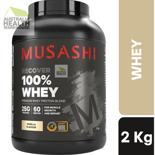 [Expiry: 16/06/2027]  Musashi 100% Whey Vanilla 2Kg