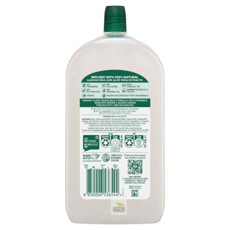 Palmolive Naturals Liquid Hand Wash Aloe Vera & Chamomile Refill 1 Litre