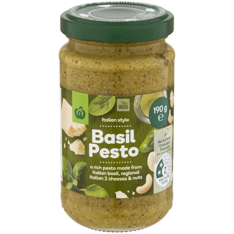 [Expiry: 18/10/2027] Woolworths Basil Pesto 190g