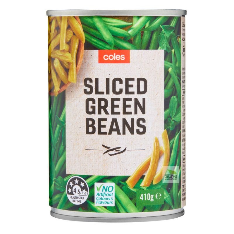 [Expiry Date: 31/08/2027] Coles Sliced Green Beans 410g