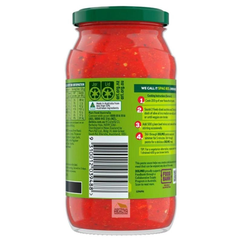 [Expiry Date: 12/10/2026] Dolmio Spicy Peppers Pasta Sauce 500g