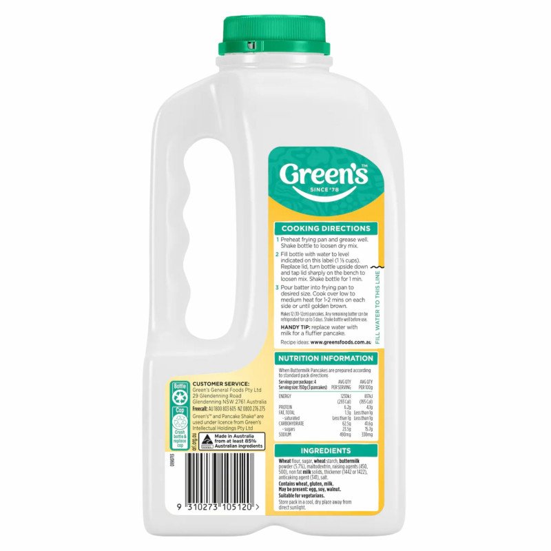 [Expiry Date: 16/03/2027] Green's Buttermilk Pancake Shake Mix 325g