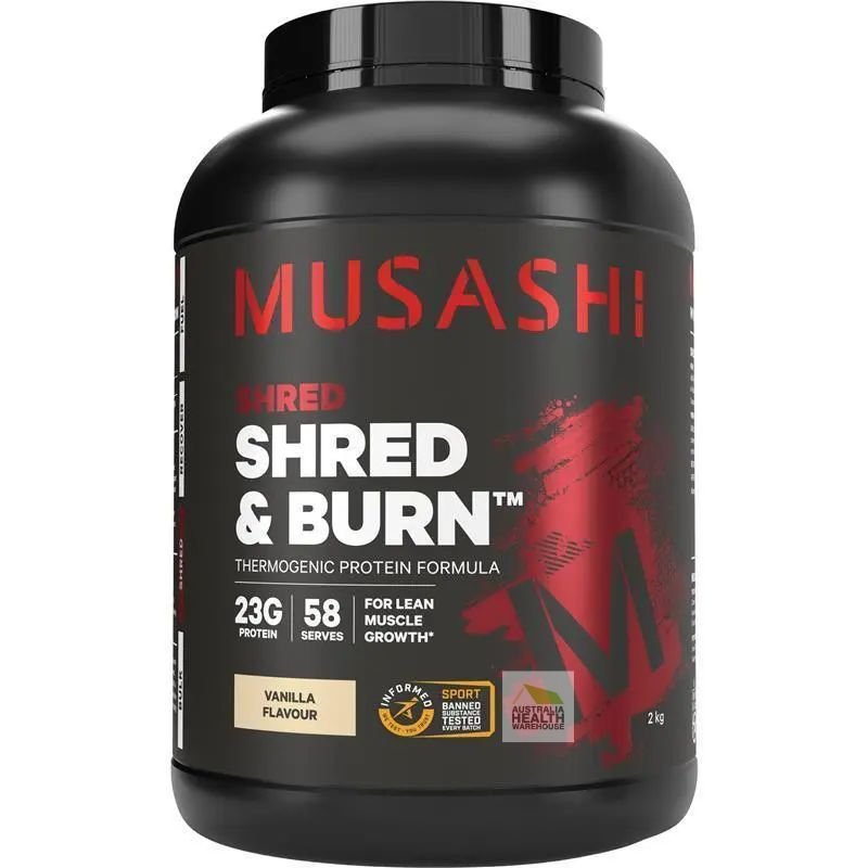 [Expiry: 06/05/2027] Musashi Shred & Burn Vanilla Milkshake Flavour 2kg