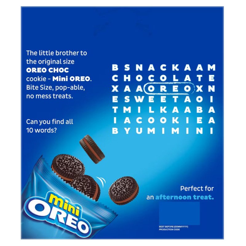 [Expiry Date: 29/05/2027] Oreo Mini Cookies Chocolate Bags 10 Pack 204g