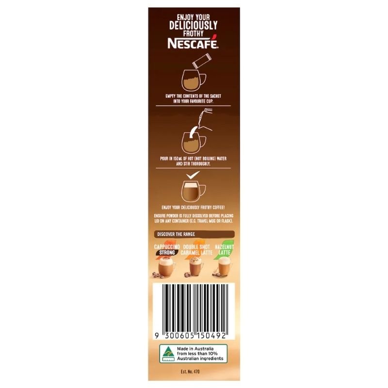 [Expiry Date: 07/2027] Nescafe Double Shot Latte Coffee Sachets 10 Pack