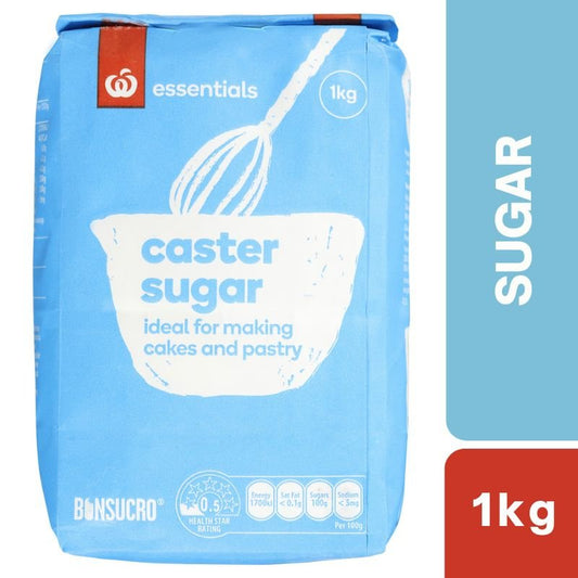 [Expiry Date: 11/01/2028] Woolworths Essentials Caster Sugar 1kg