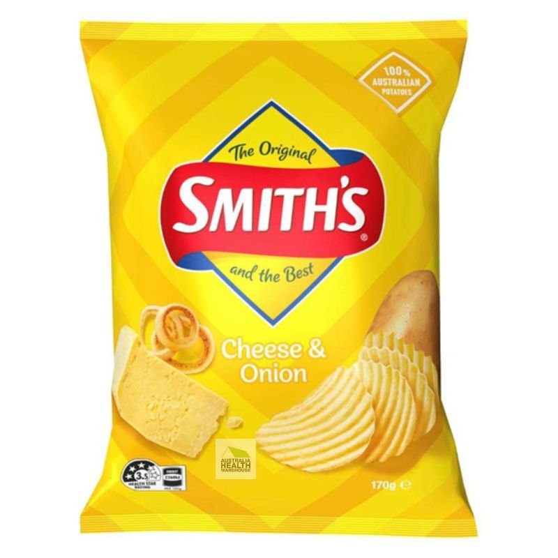 [CLEARANCE Expiry: 01/03/2026] Smith's Crinkle Cut Cheese & Onion Potato Chips 170g