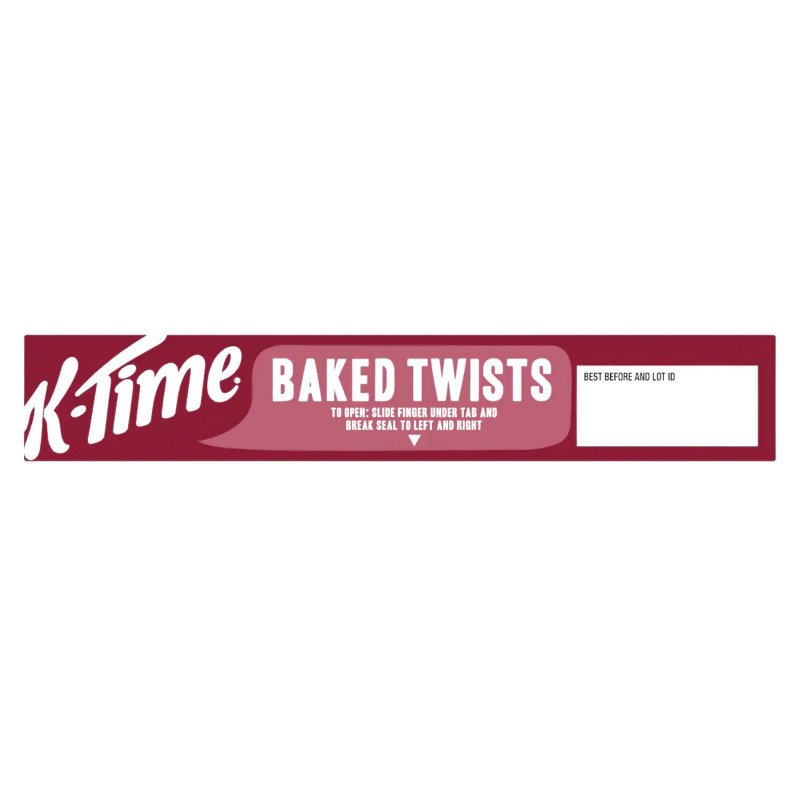 [CLEARANCE Expiry Date: 23/09/2026] Kellogg's K Time Baked Twists Strawberry & Yoghurt Flavour Snack Bars 5 Pack