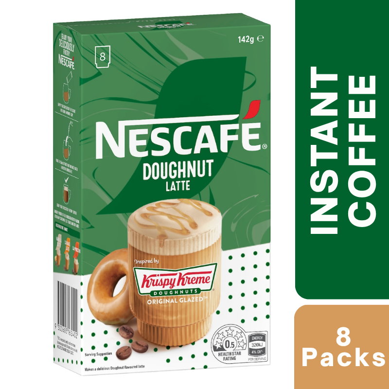 [Expiry Date: 04/2027] Nescafe Krispy Kreme Doughnut Latte Sachets 8 Pack
