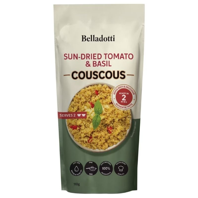 [Expiry Date: 01/12/2026] Belladotti Sun-Dried Tomato & Basil CousCous 110g