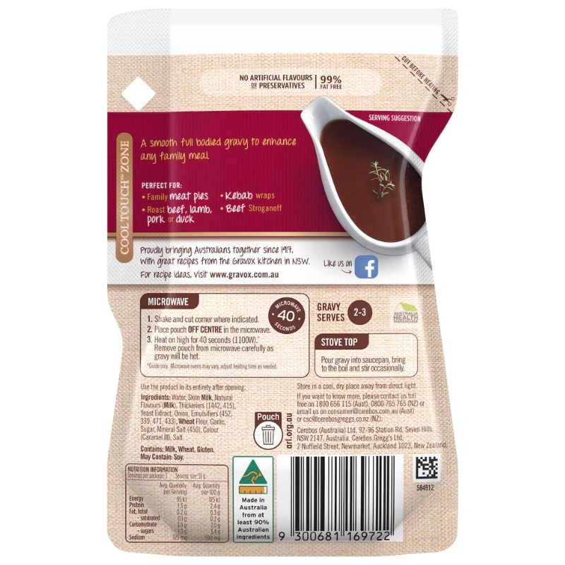 [Expiry Date: 01/08/2027] Gravox Traditional Gravy Liquid Pouch 165g