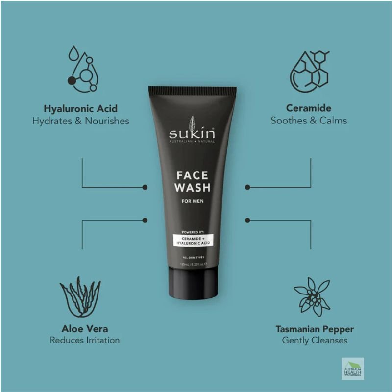 Sukin For Men Face Wash 125mL