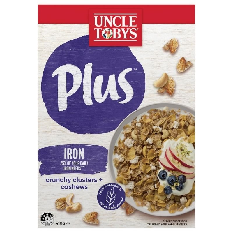 [CLEARANCE Expiry Date: 07/11/2026] Uncle Tobys Cereal Plus Iron 410g