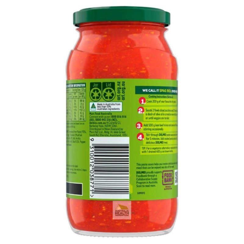 [Expiry Date: 23/11/2026] Dolmio Bolognese Pasta Sauce 500g