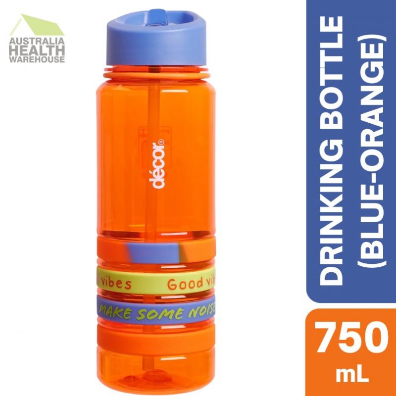 DECOR Decor Quad Bands Tritan Bottle 750mL (BLUE- ORANGE)