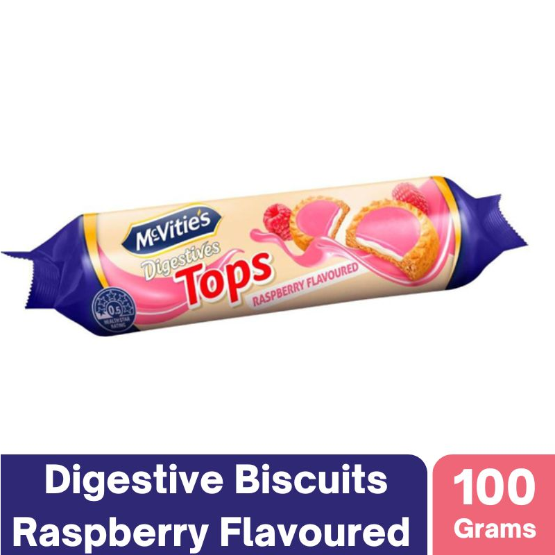 [Expiry Date: 14/12/2026] McVitie's Digestives RasTops Raspberry 100g